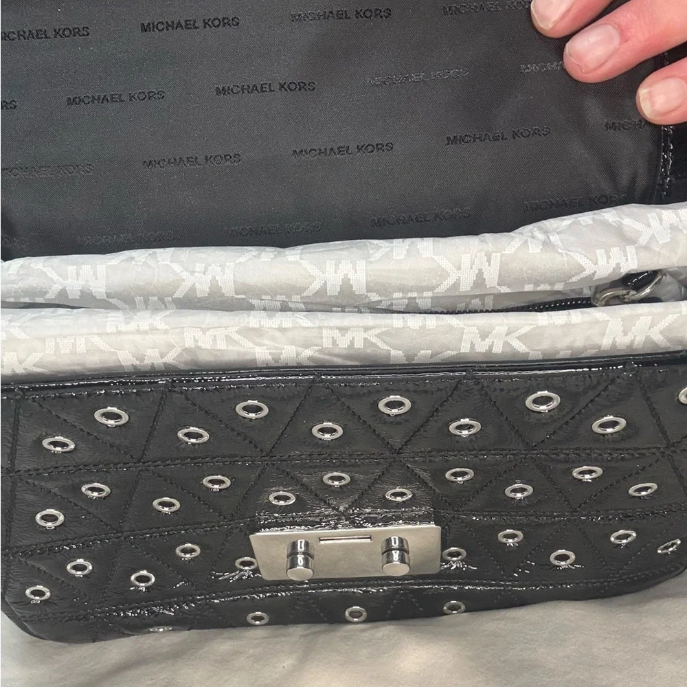 Michael Kors Black and Silver Women's Bag